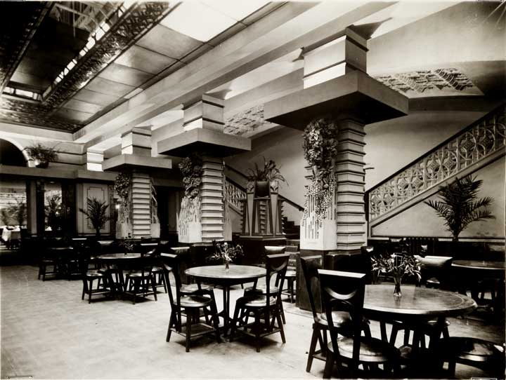 Afternoon Tea Room and Stairway to balcony of Banquet Hall  at Café Australia.  